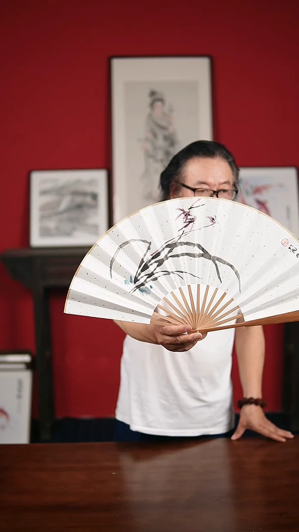 国画手写手绘-10寸扇子