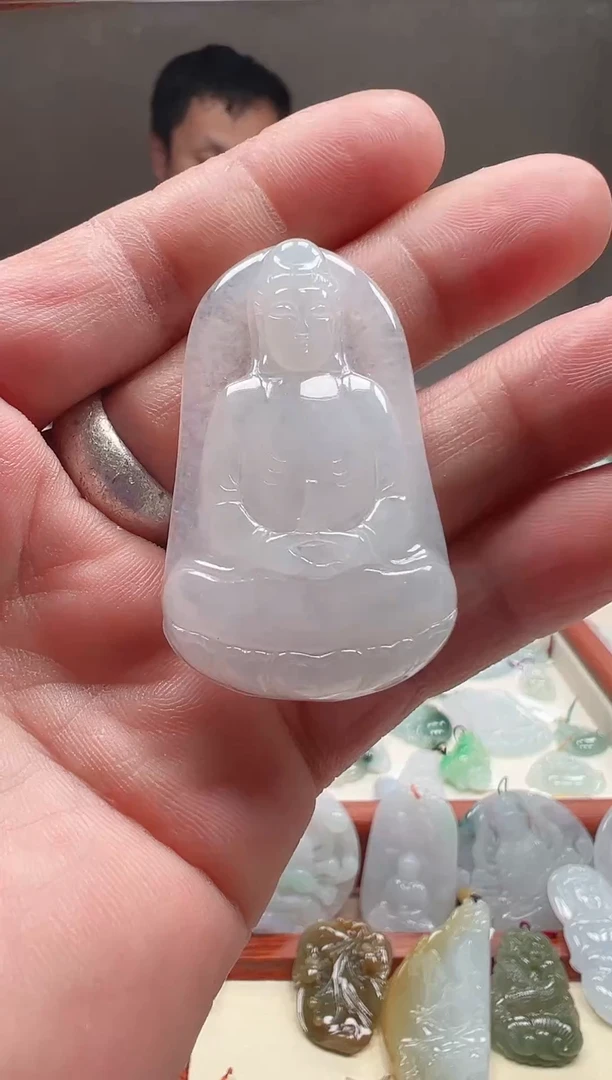 吊坠(不含链)未镶嵌翡翠素衣观音