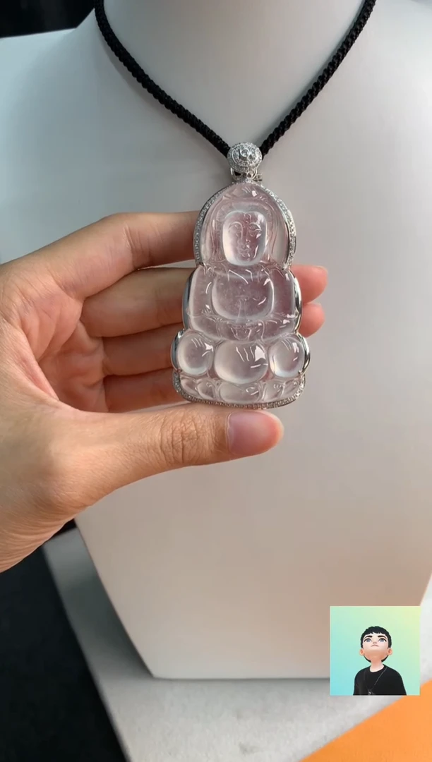 翡翠未镶嵌颈饰71.7-38-11.3