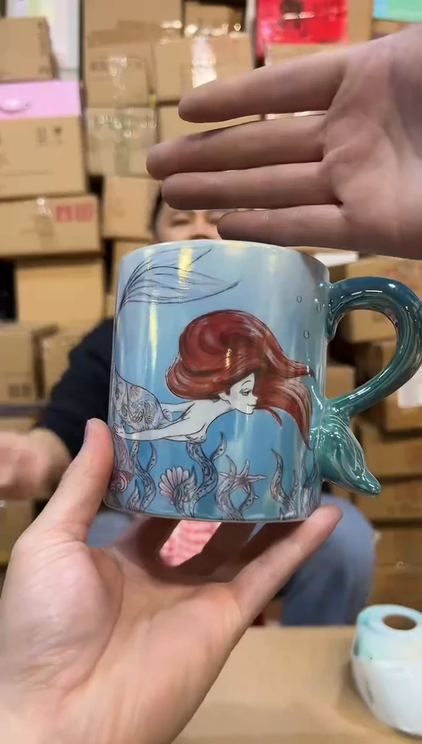 【闪购商品】杯电镀新款美人鱼水杯