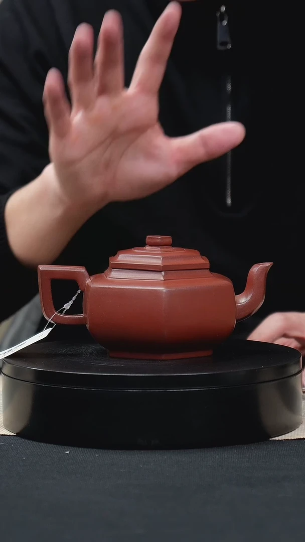 【闪购商品】紫砂茶壶065底槽清六方手雪华工紫砂壶
