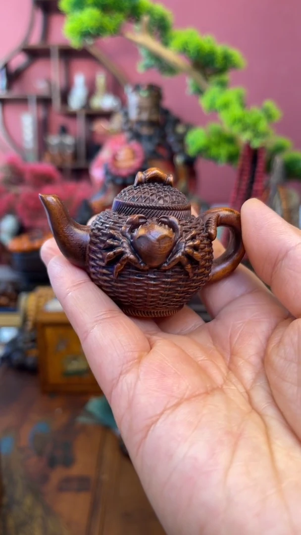 【闪购商品】妍妍清空编号120-竹篓螃蟹把把壶茶道具