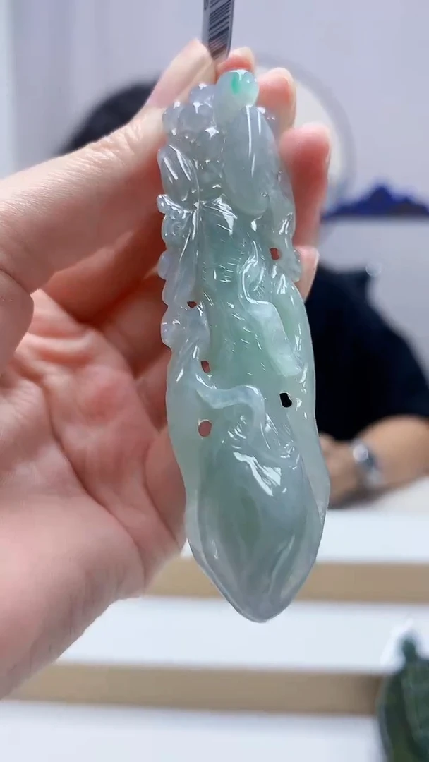 未镶嵌定制翡翠4688zm-毛货挂件人参33
