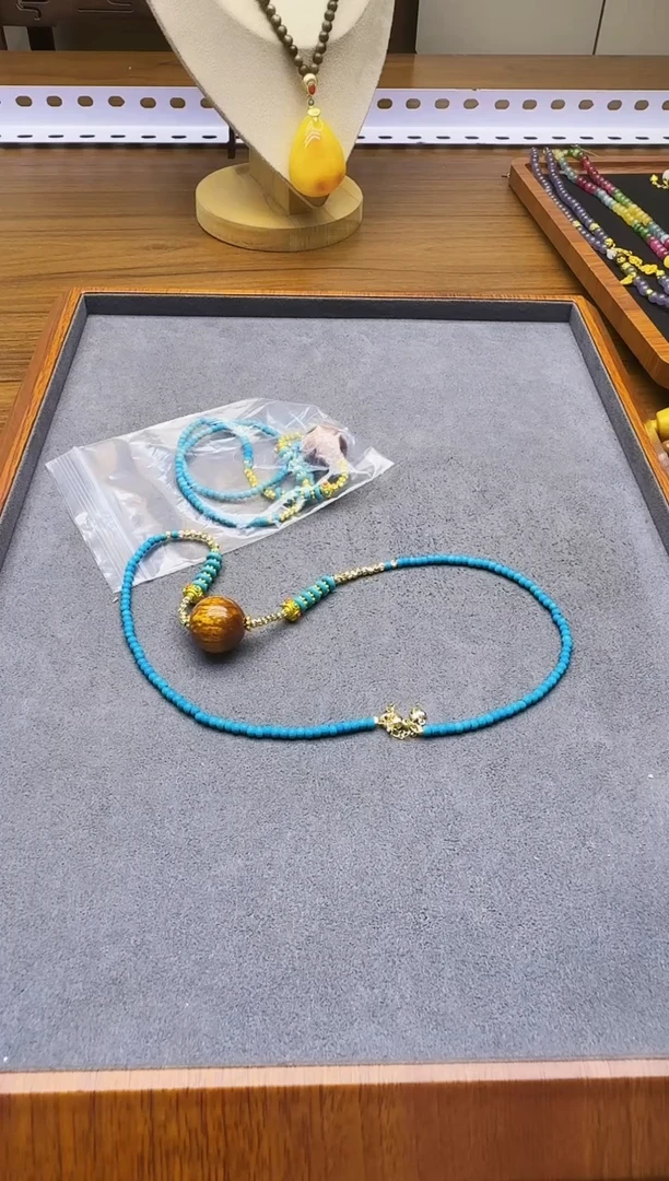 14K金镶嵌颈饰玛瑙/玉髓QY01