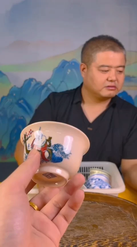 摆件景德镇陶瓷青花摆件96