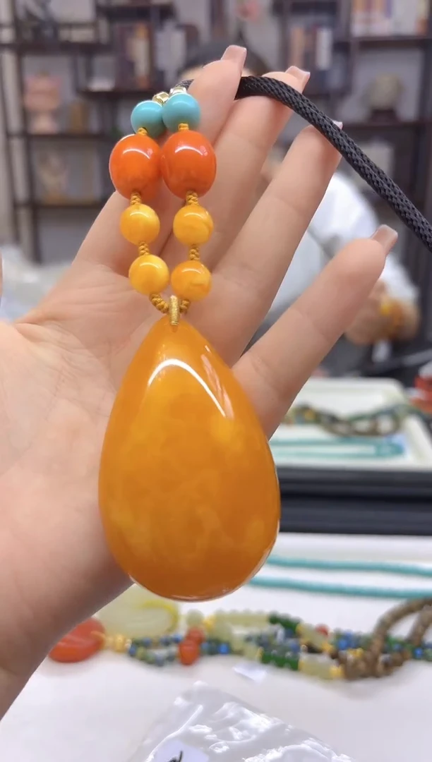 【闪购商品】蜜蜡毛衣链未镶嵌M350