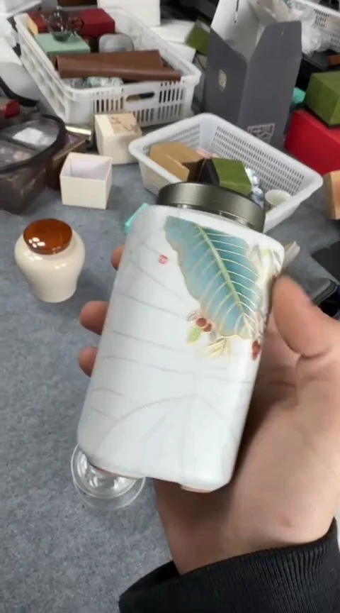 摆件陶茶具茶具茶具芭蕉叶茶叶罐长