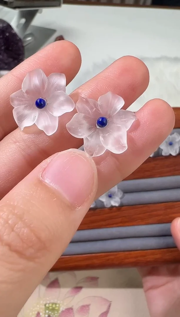 【闪购商品】水晶耳饰银S925镶嵌0114s009多样性发一