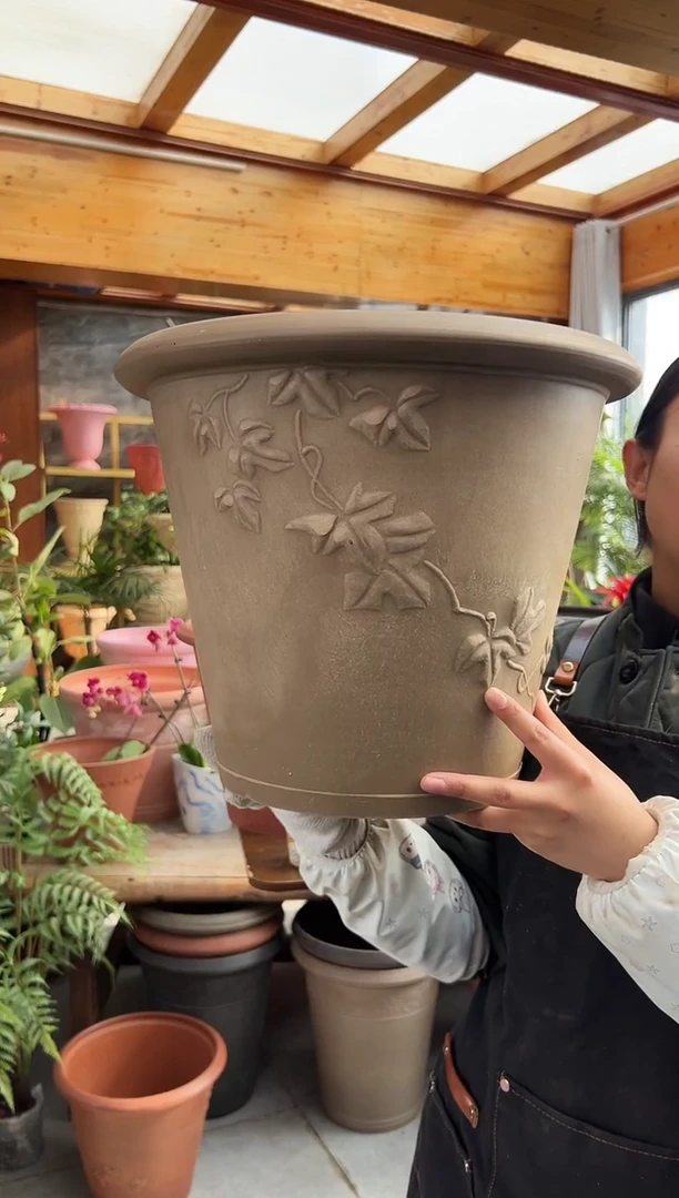 35.5*29/棕灰色/浮雕叶子外贸尾单/09A35