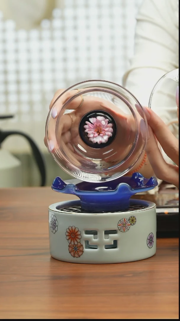 【闪购商品】禾器棠韵盖碗靛玉蓝底