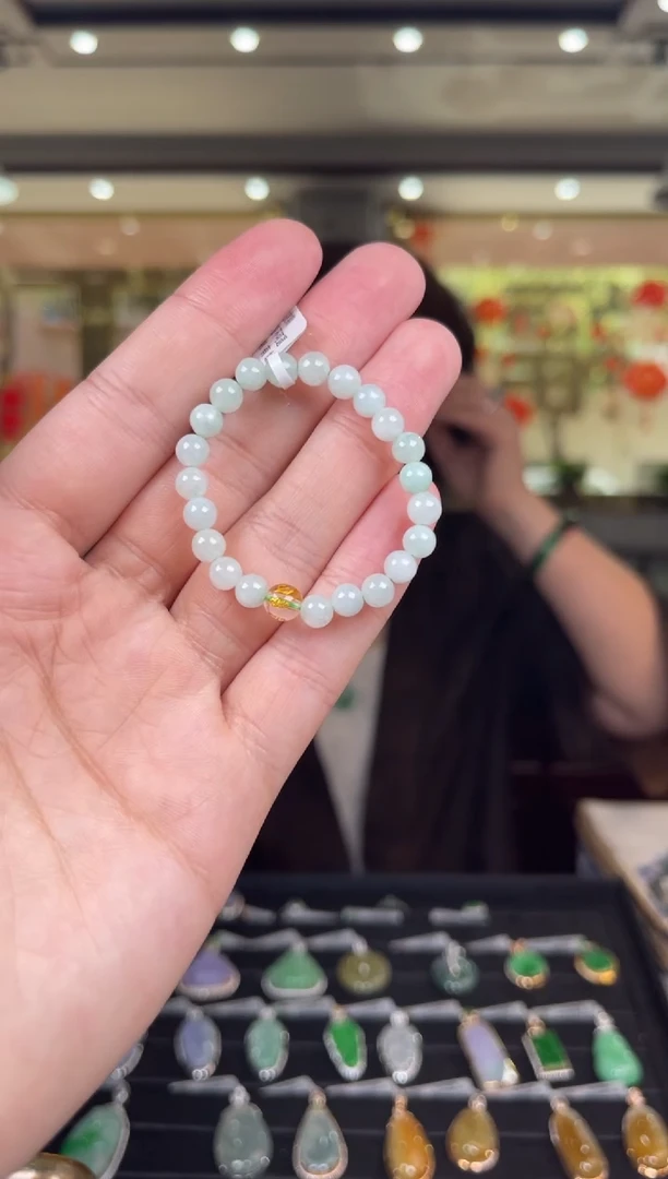 未镶嵌手串翡翠1号标签撕毁不退换（宝宝款）