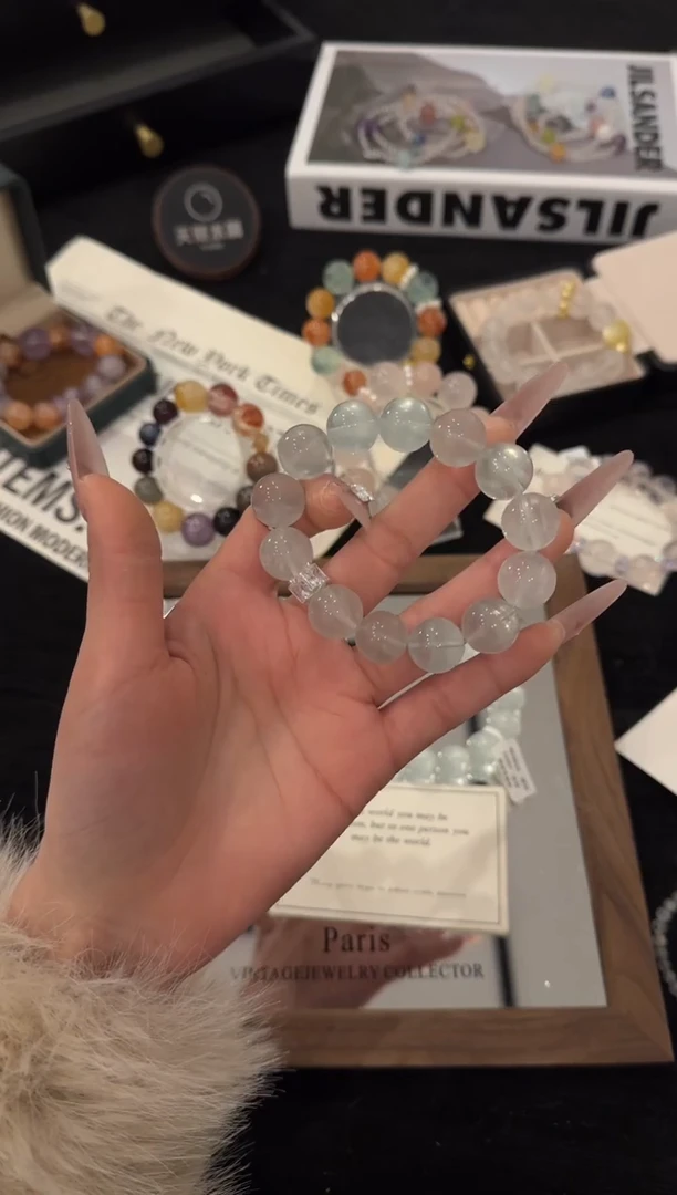 合金手链水晶绿萤石x3593