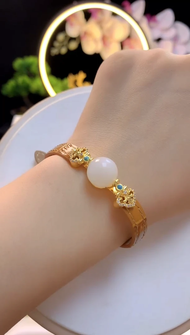 合金手绳和田玉1