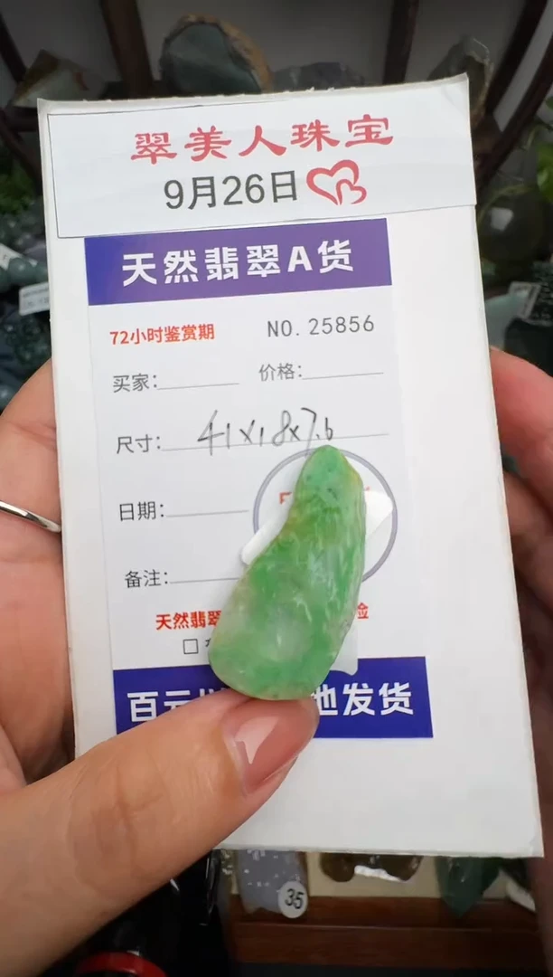 颈饰未镶嵌翡翠原石25856