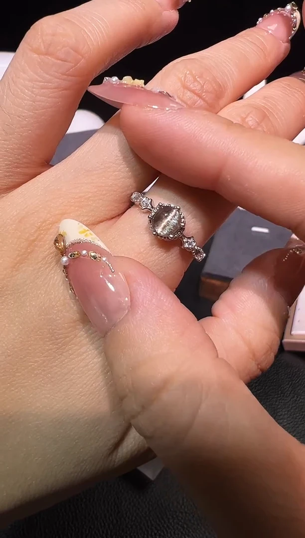 银S925镶嵌戒指水晶发一（02）