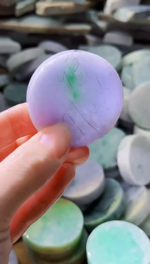 裸石翡翠天然翡翠A货古 南 067