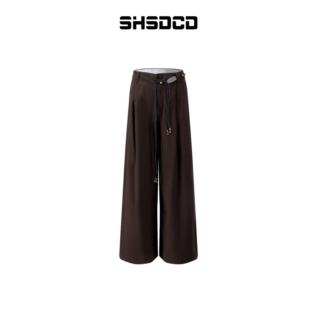 SHSDCD 设计师款老钱休闲薄款直筒裤阔腿裤 S253B08963