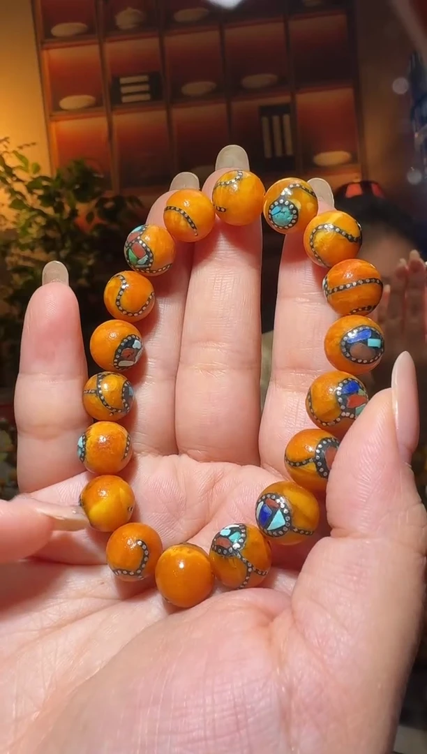 蜜蜡颈饰未镶嵌2063天然蜜蜡珠宝奇石全都保真