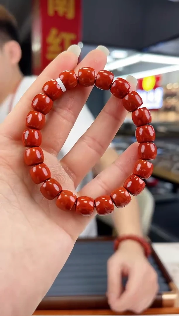 南红玛瑙瓦西直切手串10+未镶嵌一个/条