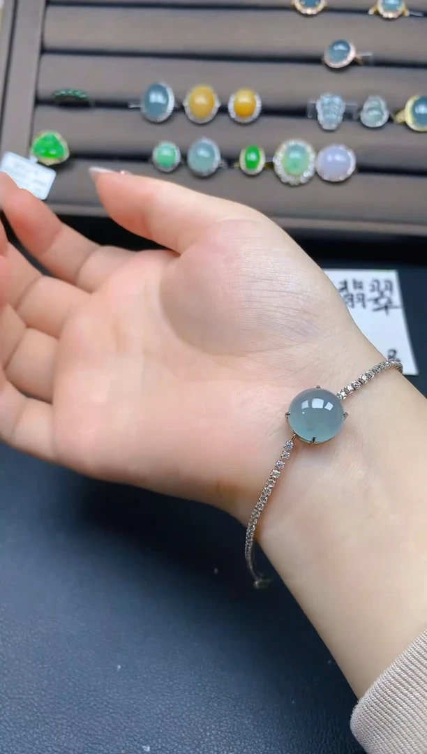翡翠戒指银S925镶嵌211212