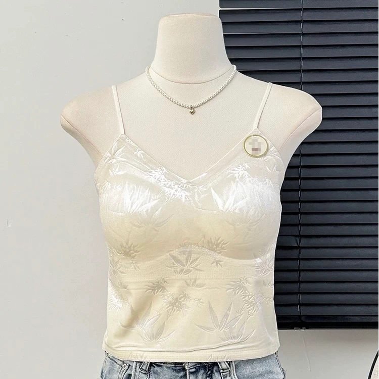 【名颖优品】丝绒竹叶美背