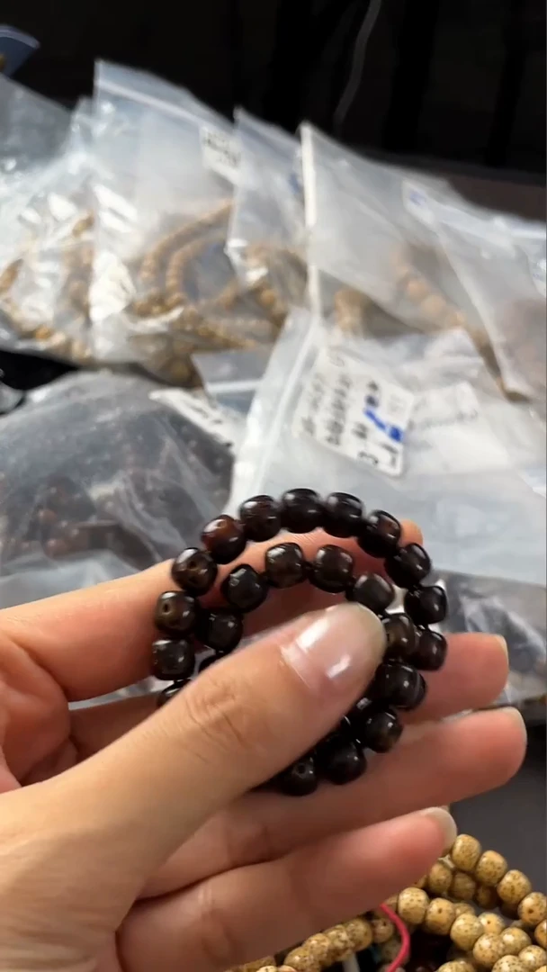 手串星月菩提精选级赤金微玉化7.5*6.5手串