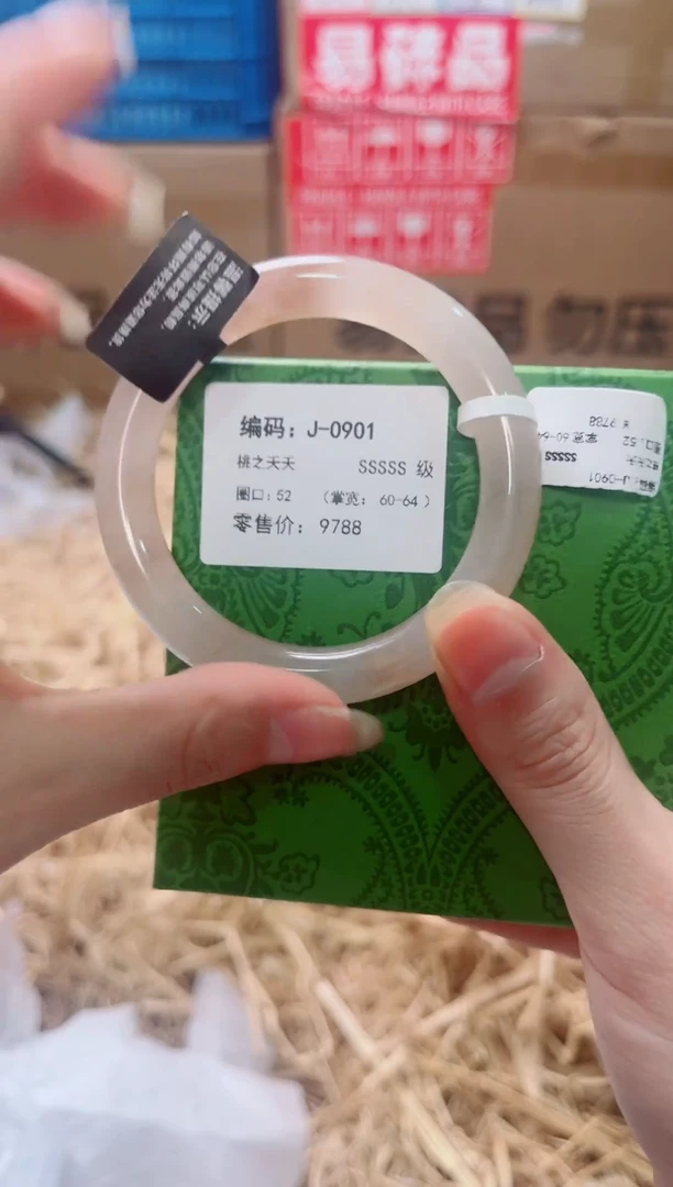 未镶嵌手镯石英质玉J-0901