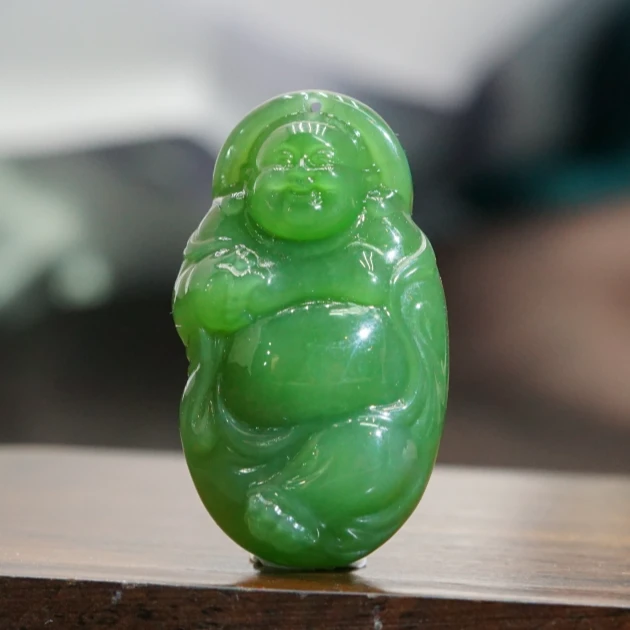 和田玉碧玉佛吊坠    BU010208