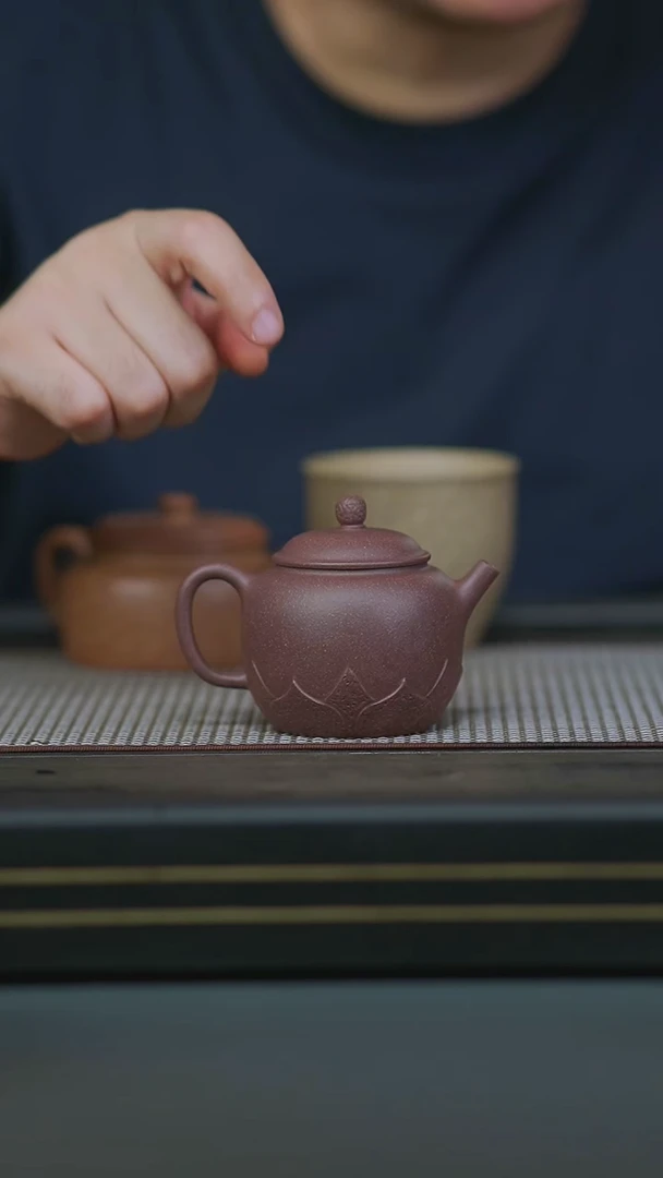 茶壶紫砂半手紫玉金砂菩提150cc