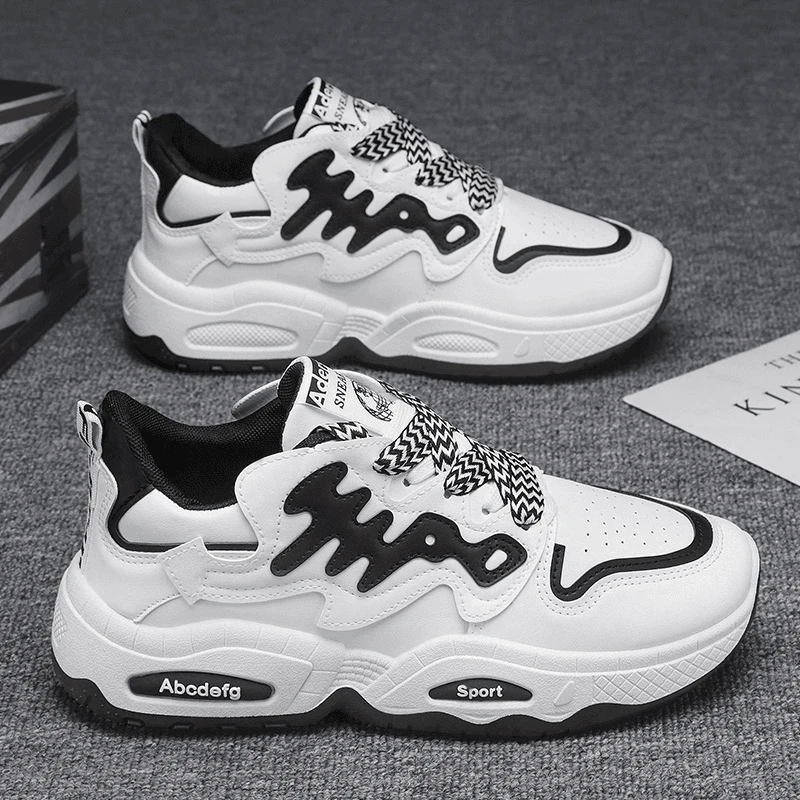 老爹鞋男潮秋冬季百搭小众休闲板鞋男生运动增高面包鞋潮鞋