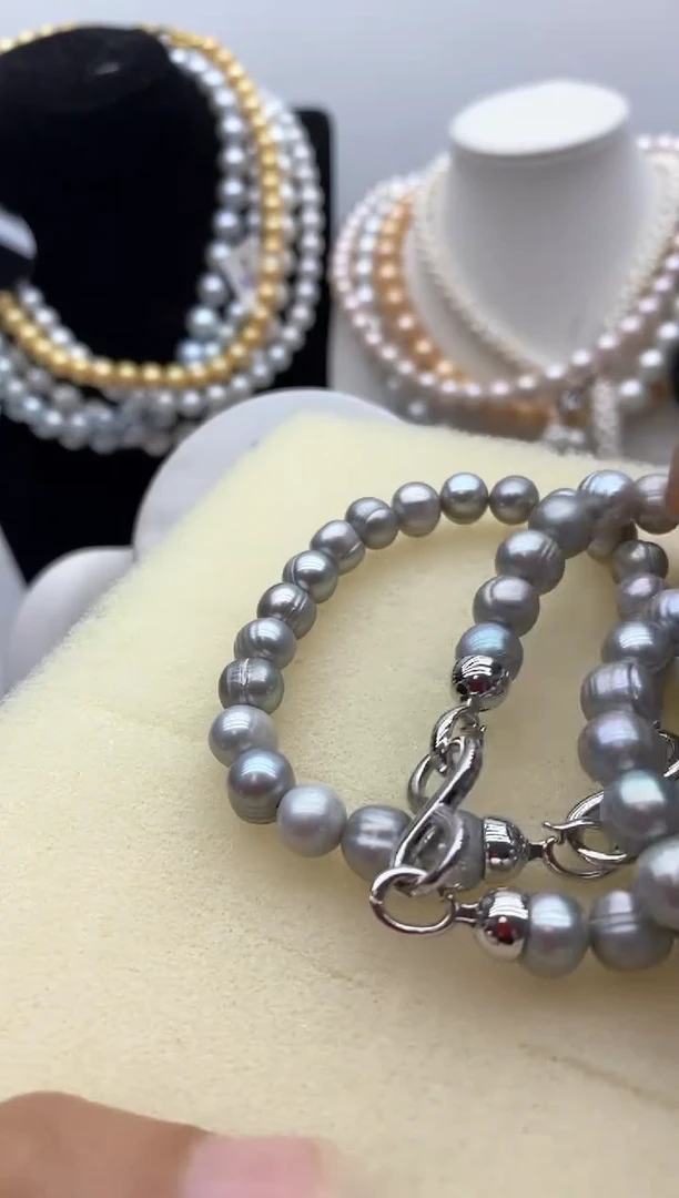 淡水珍珠钛钢颈饰110