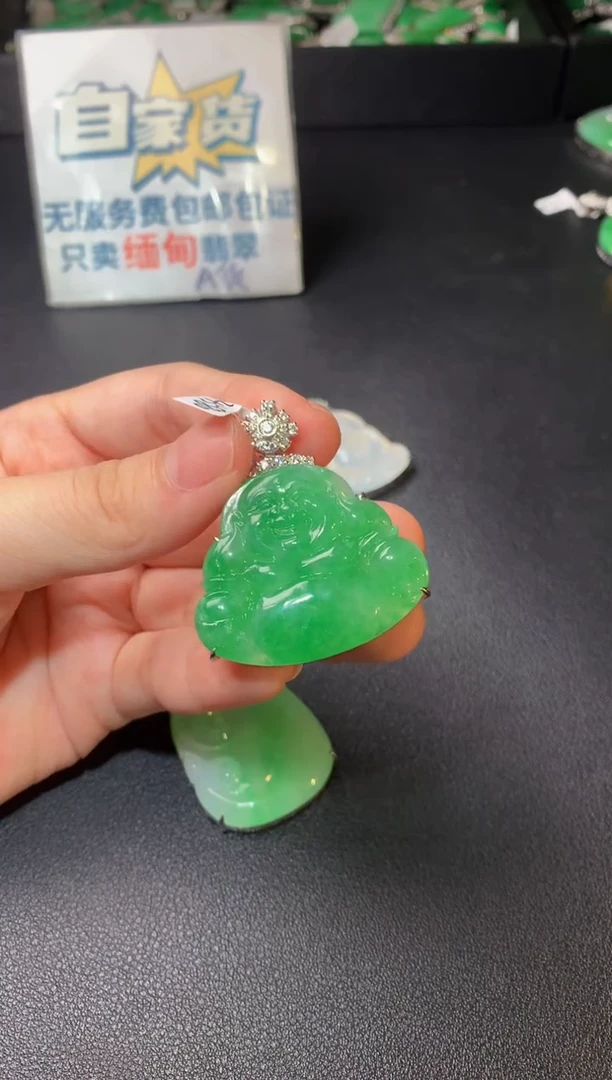 翡翠银S925镶嵌颈饰翡翠