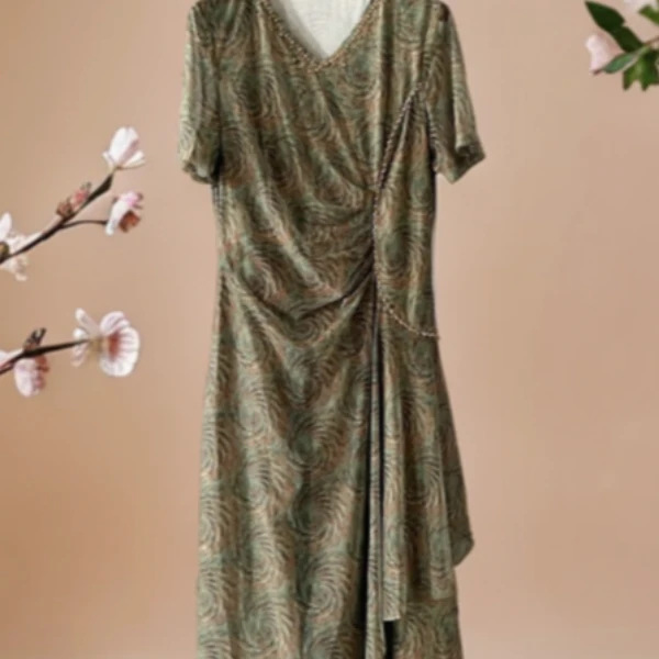 242075新款高端轻奢时尚显瘦百搭洋气百搭时尚连衣裙