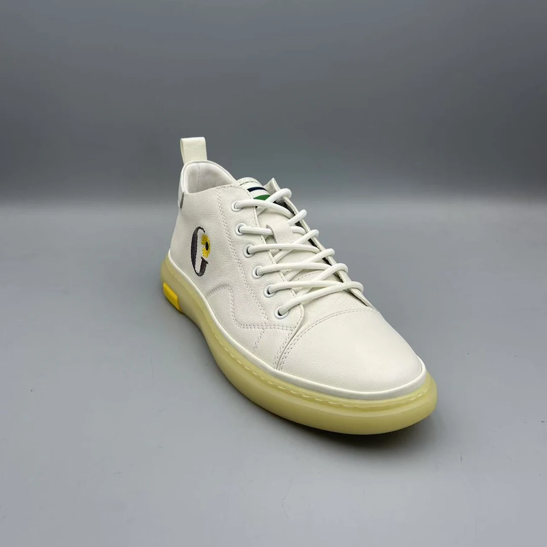 新款轻质厚底系带男士皮鞋休闲鞋C655