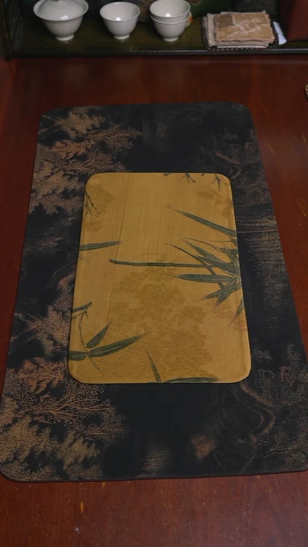 3620双面香云纱茶席