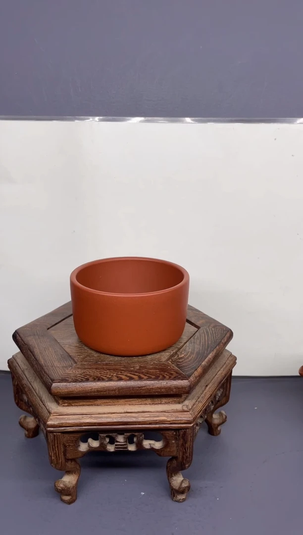 【闪购商品】紫砂茶壶二厂红泥 直筒矮杯
