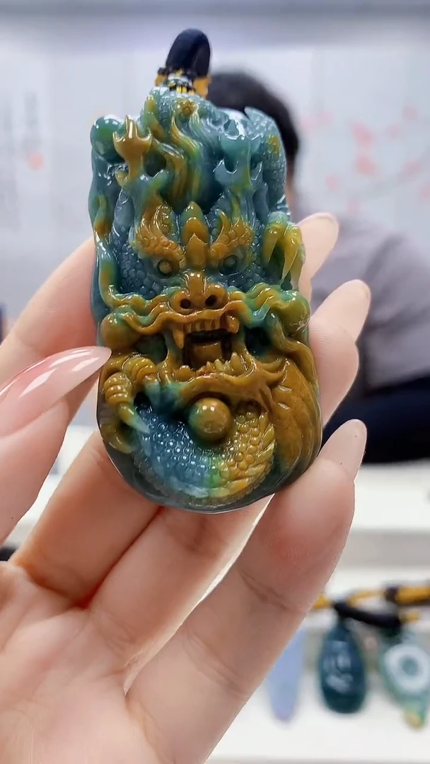 未镶嵌定制翡翠5060ty-毛货挂件121