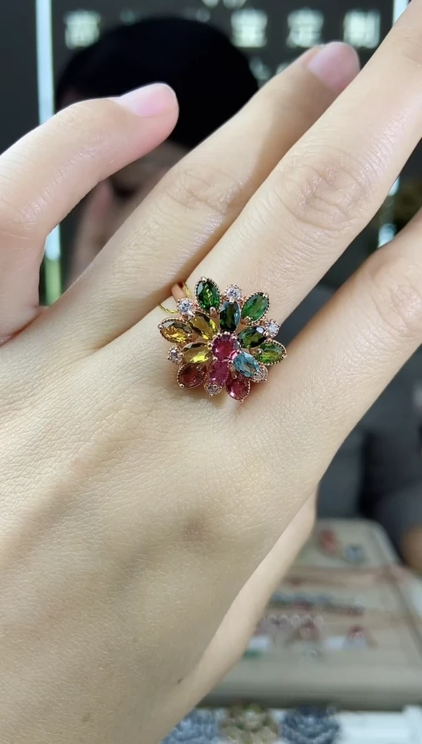 【闪购商品】碧玺手饰银S925镶嵌手饰