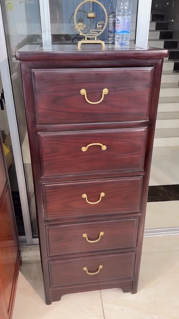 黑酸枝木类柜类家具南美酸枝五斗柜50*40*125