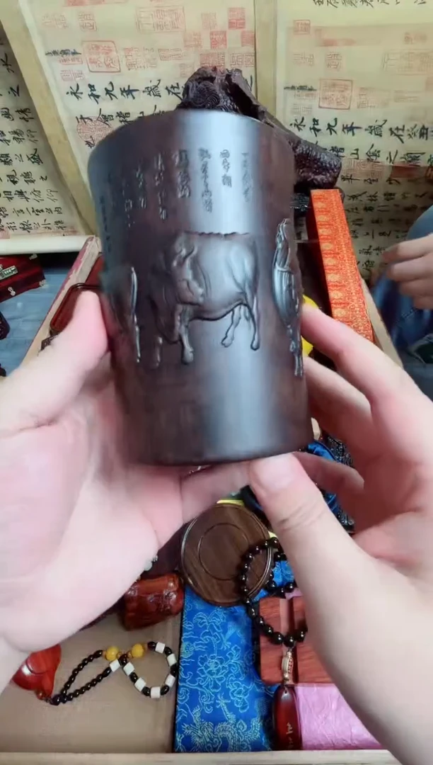 木五牛图笔筒直播推荐直播推荐