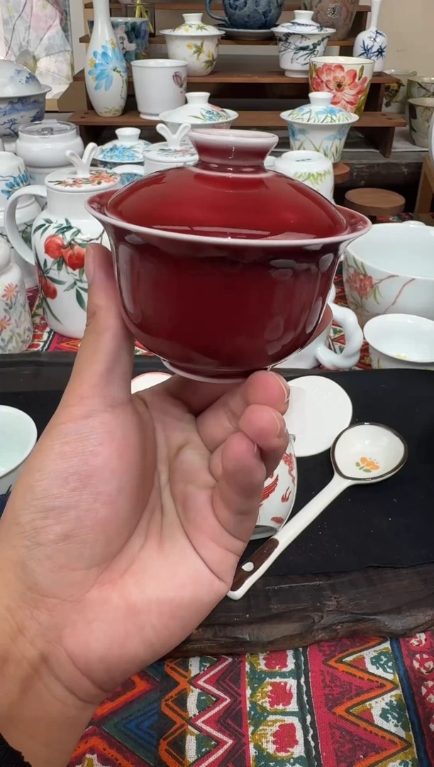 瓷片陶瓷高端国画手工釉下陶瓷浮力价