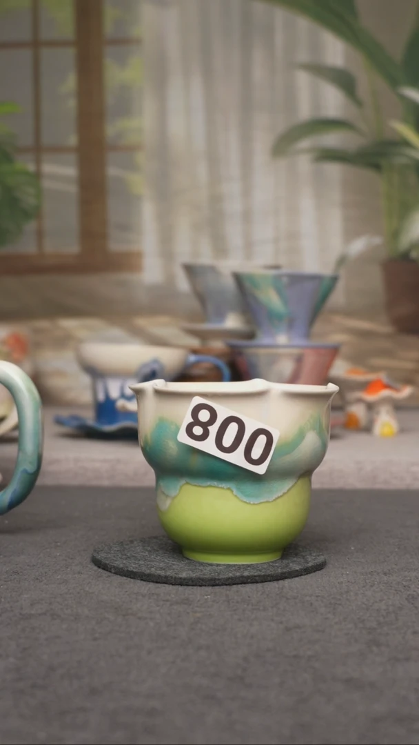 杯子陶800景德镇手工手创杯子 带冰裂纹