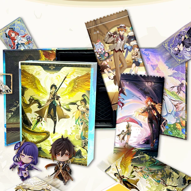 【三折叠】 叭噗-异世相逢原神收藏卡牌盲盒 默认代拆