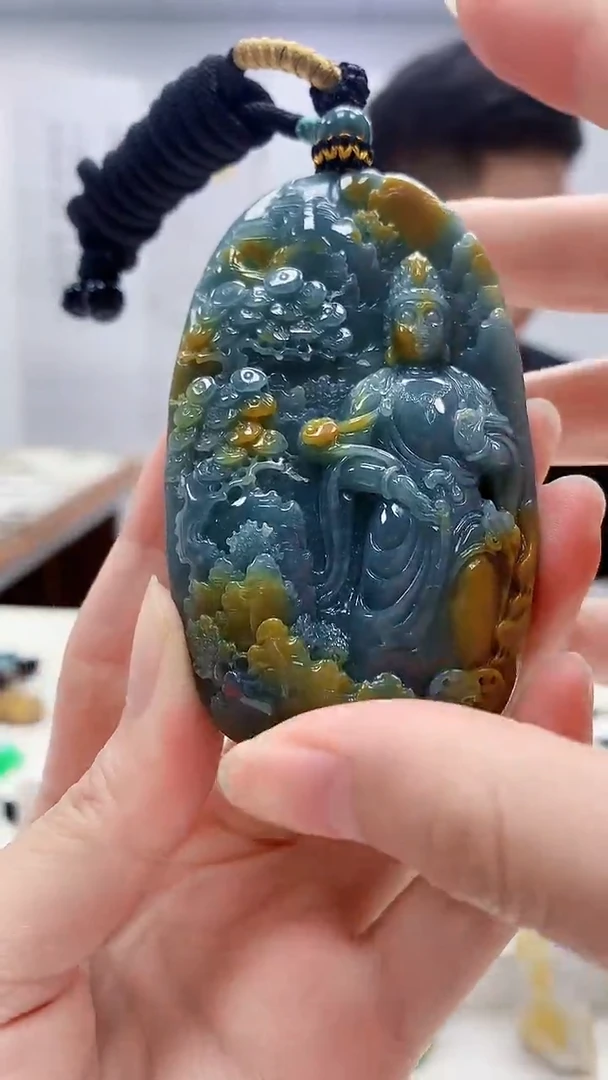 定制翡翠未镶嵌4917zm-毛货挂件146