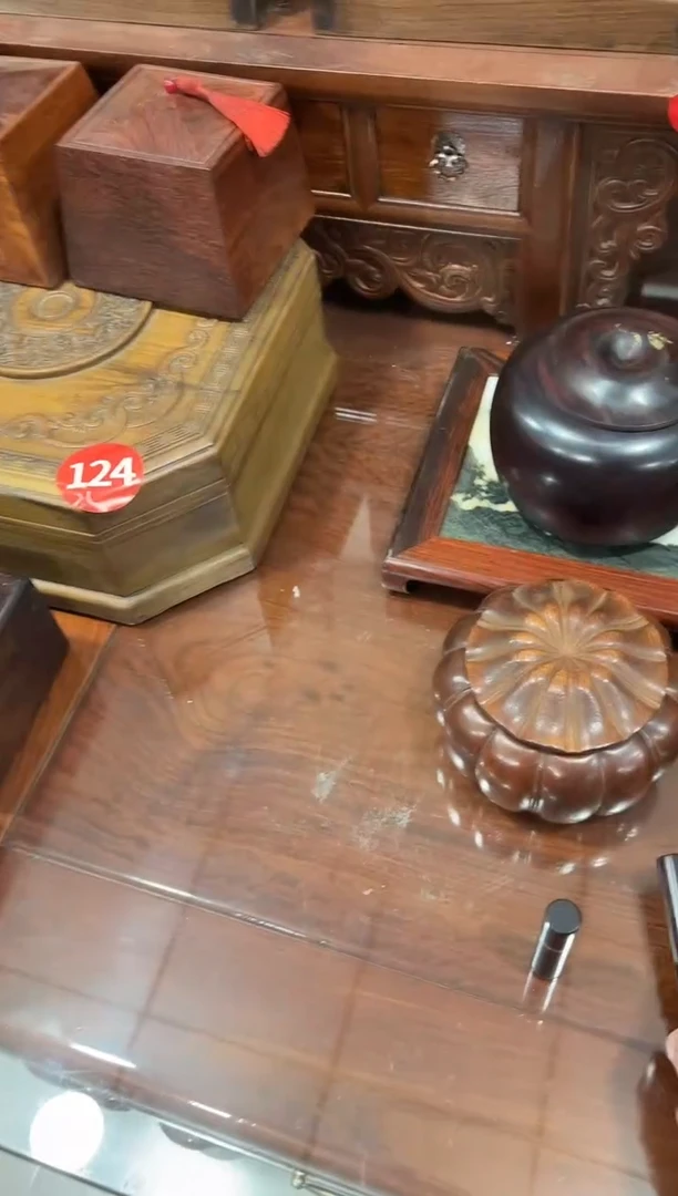 紫檀木小号牙签罐