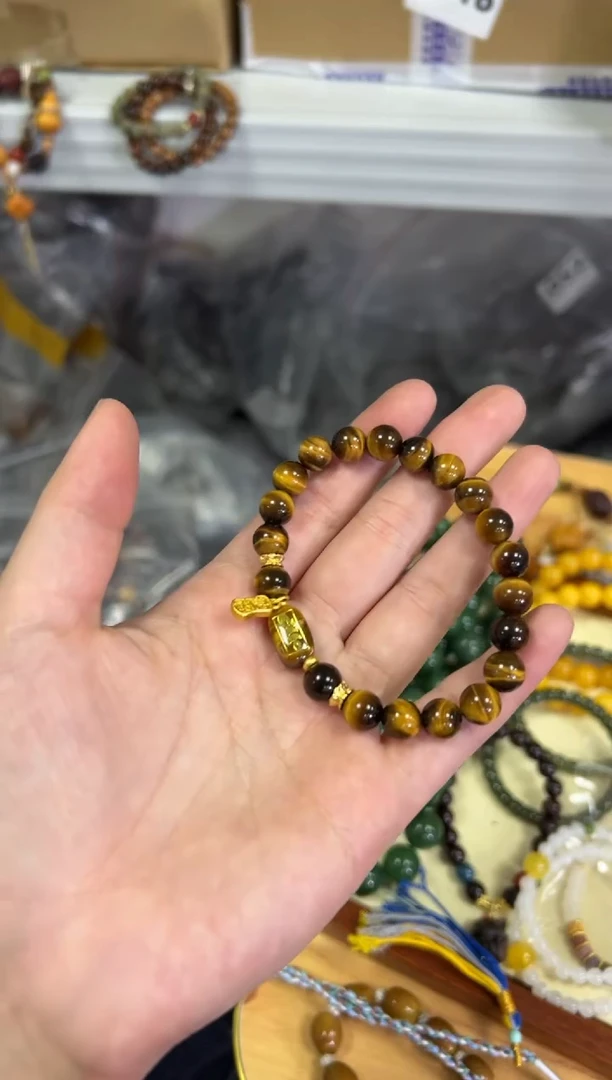 【闪购商品】木变石（虎睛石）手链未镶嵌黄虎眼设计搭配款手链[330]