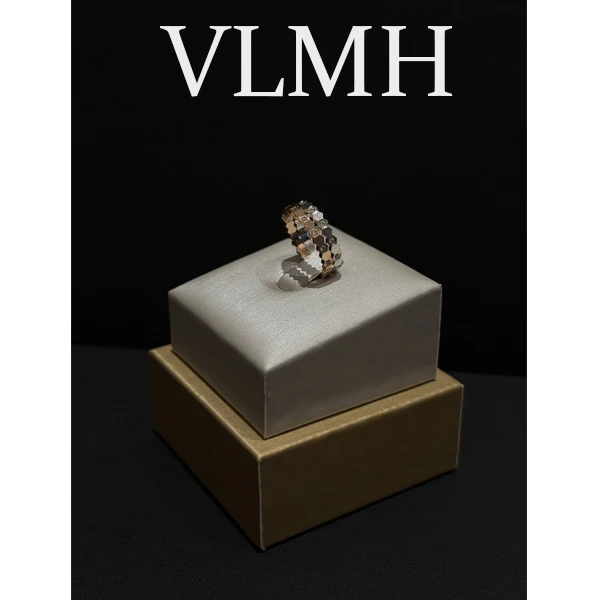 铜合金戒指 CNC精工 VLMH6001轻奢复古蜂巢戒指气质百搭指环窄版