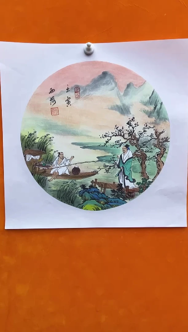 国画54雨荷老师纸本山水精品绘画作品