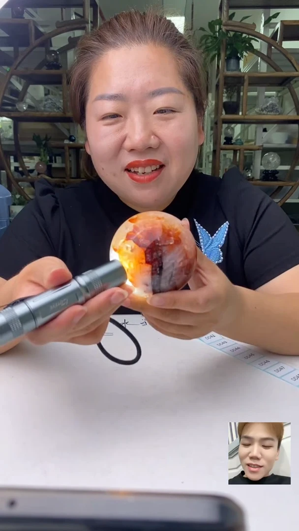 水晶珠宝半成品未镶嵌红胶花球D41