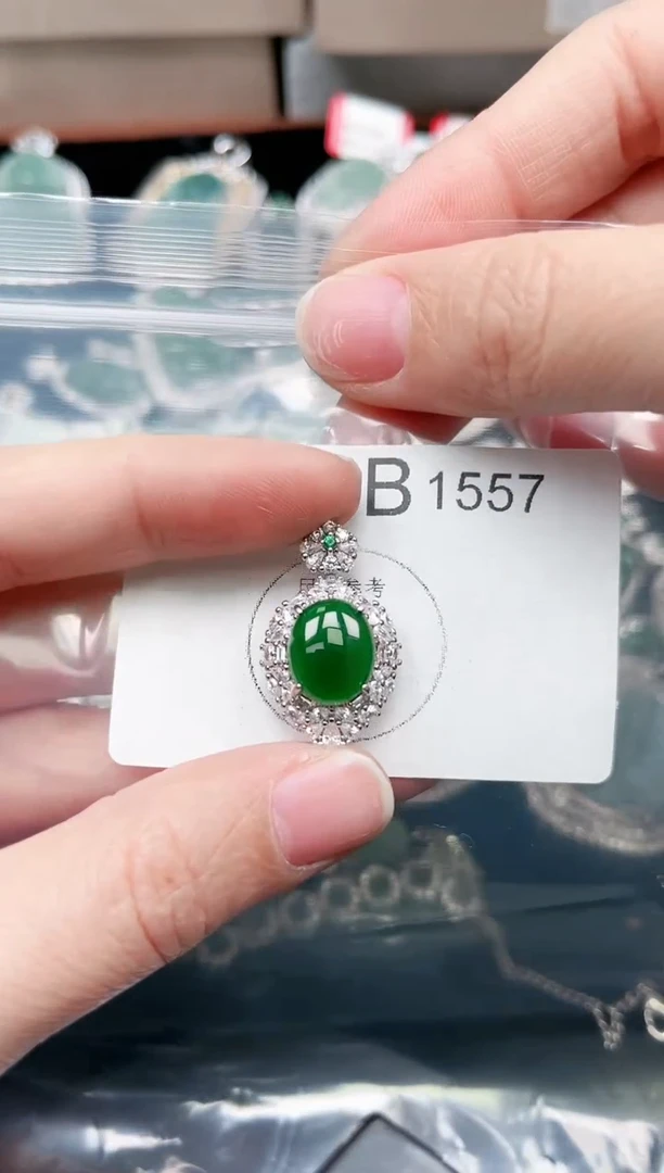 【闪购商品】翡翠颈饰未镶嵌1557赠皮绳